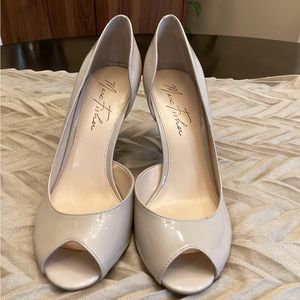 Marc Fisher nude peep toe heels